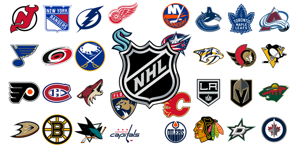 logos of all NHL hockey teams